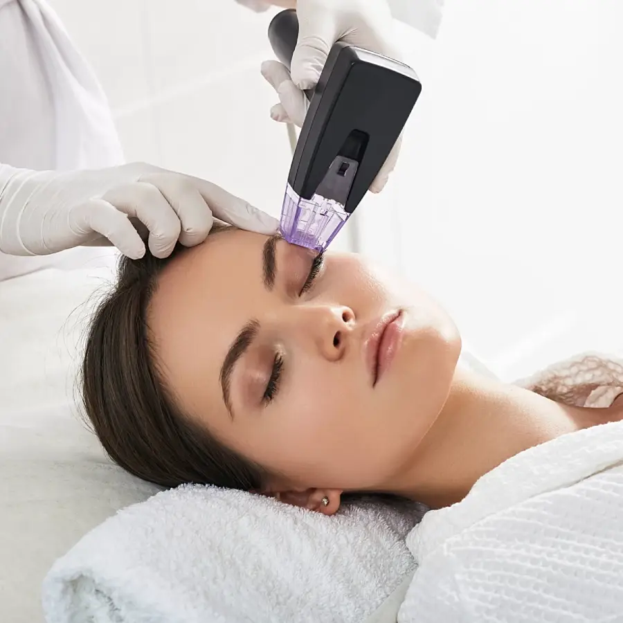 Morpheus8 RF microneedling procedure at Aries Clinic